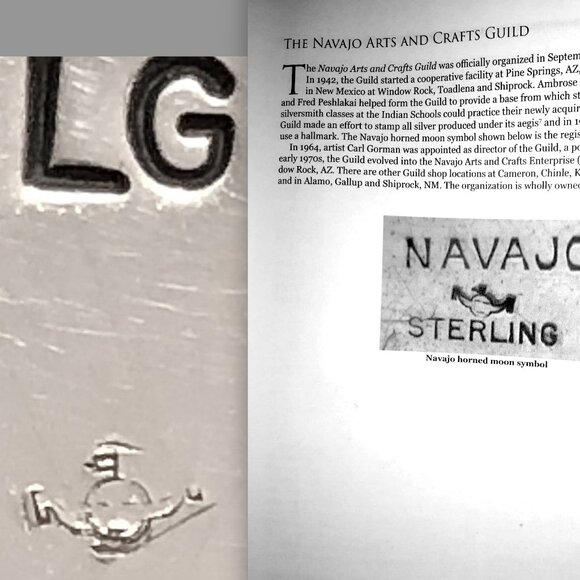 Navajo Arts and Crafts Guild Sterling Silver Royston Turquoise Pendant Vintage - Picture 8 of 11